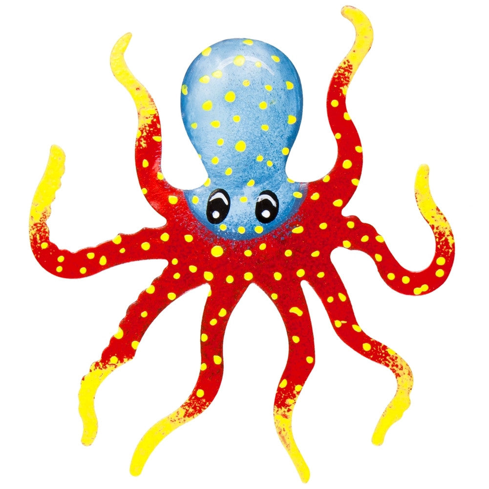 Red Octopus Body Bobble Metal Magnet Refrigerator Magnets AnimalWorld
