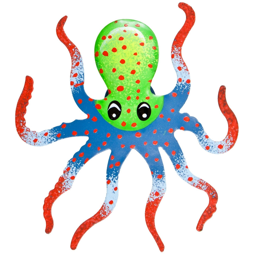 Blue Octopus Body Bobble Metal Magnet Refrigerator Magnets AnimalWorld OS Multi