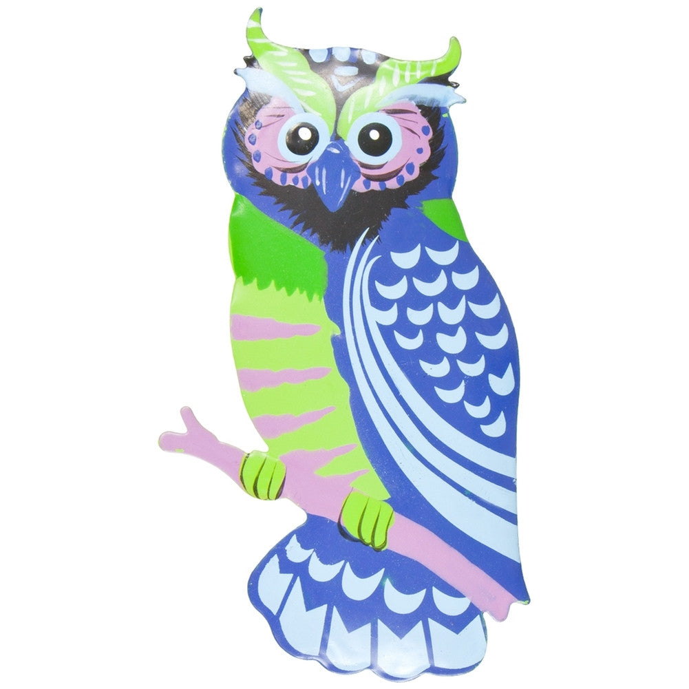 Blue Owl Body Bobble Metal Magnet Refrigerator Magnets AnimalWorld OS Multi