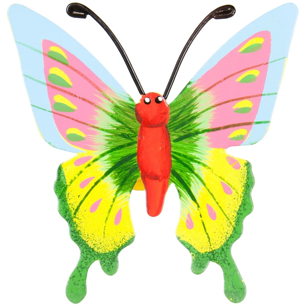 Blue Butterfly Body Bobble Metal Magnet Refrigerator Magnets AnimalWorld OS Multi