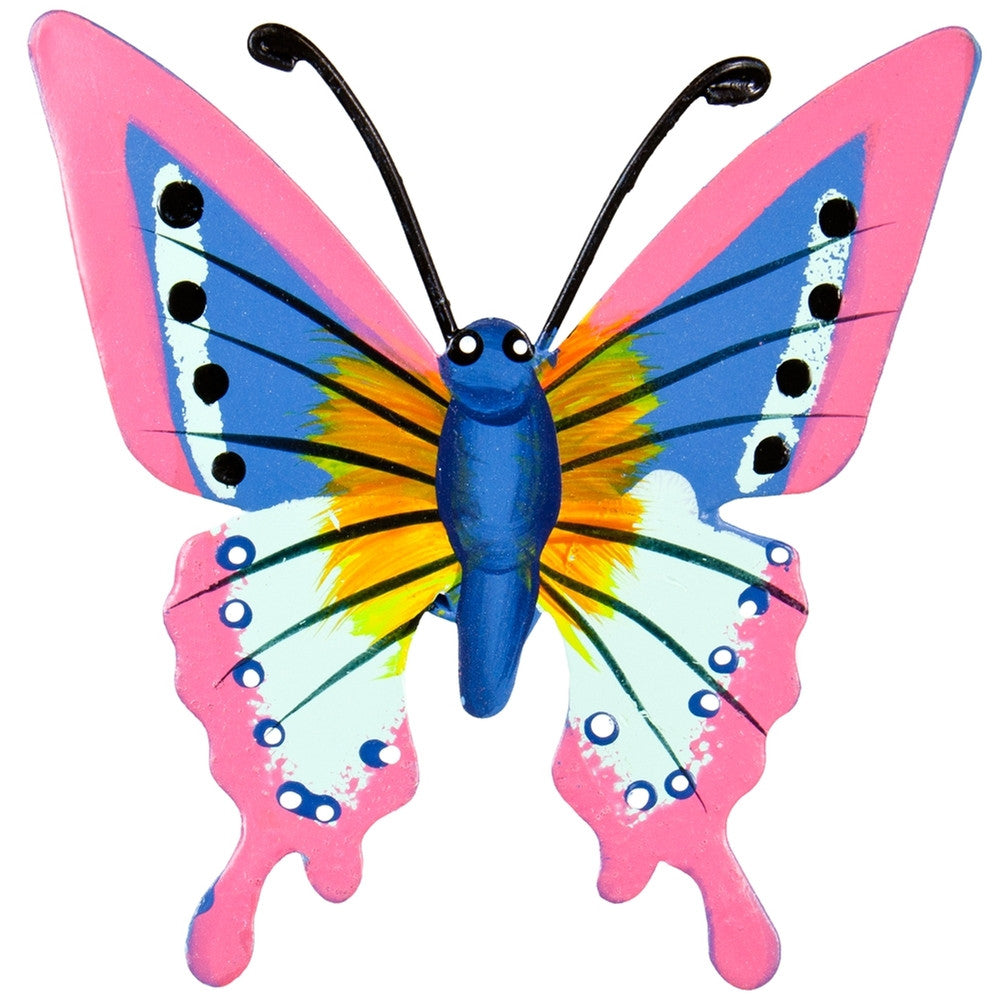 Pink Butterfly Body Bobble Metal Magnet Refrigerator Magnets AnimalWorld