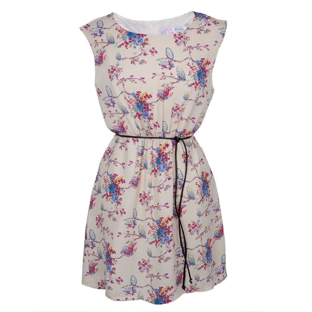 Women's Owl Print Dress Dresses Animalworld