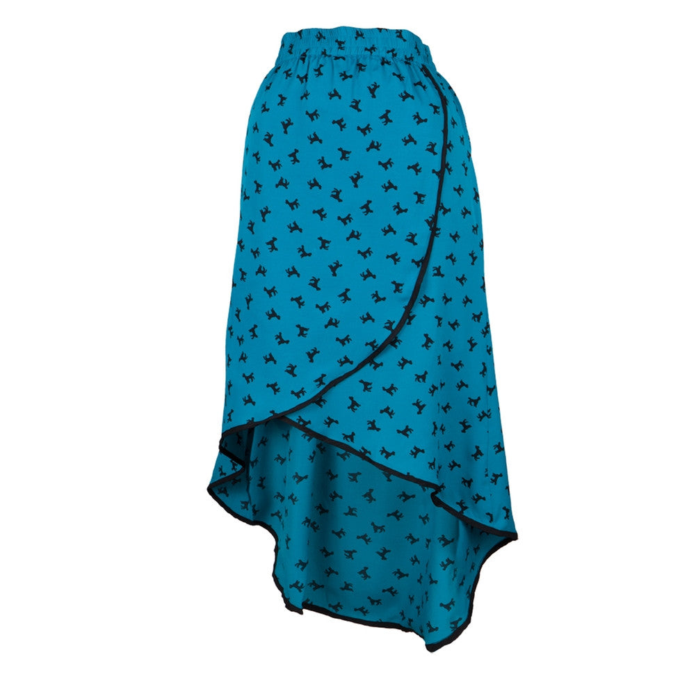 Poodles All-Over Women's High-low Skirt Old Glory Novelty Apparel