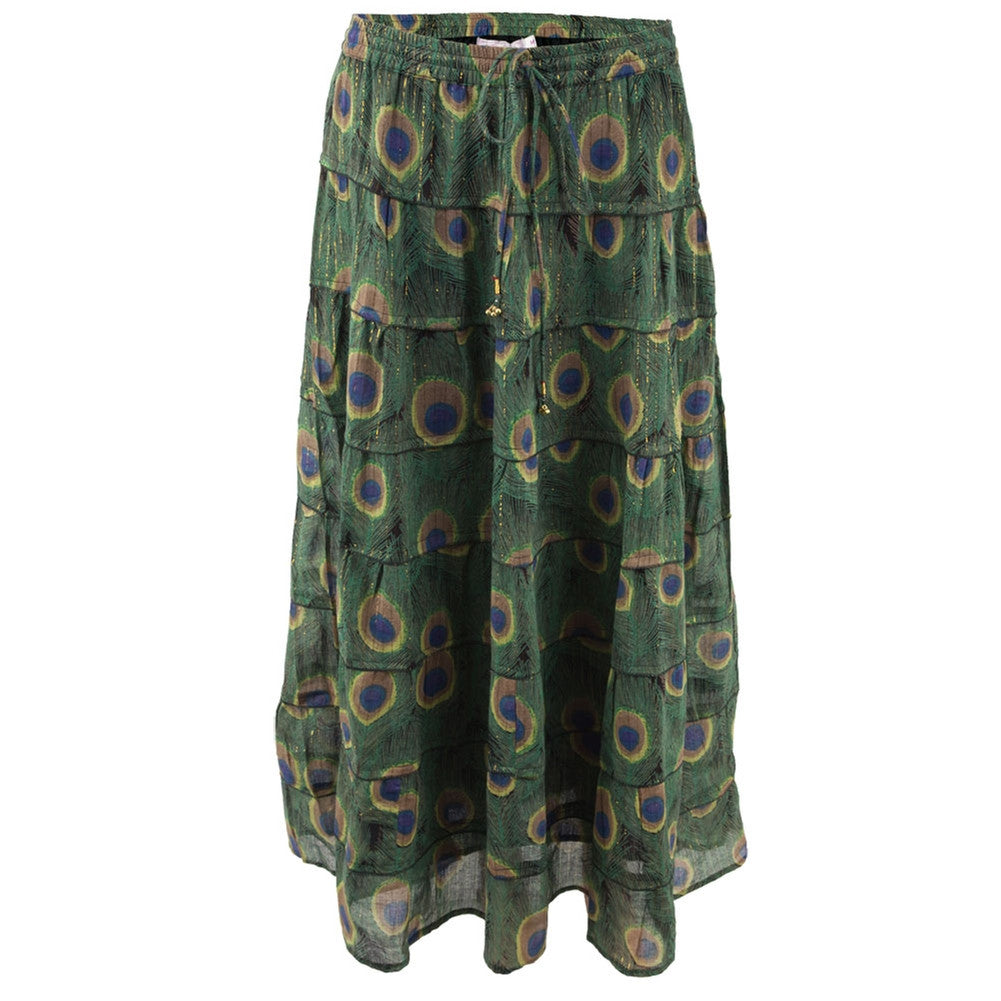 Peacock Feathers Women's Long Skirt Skirts Animalworld