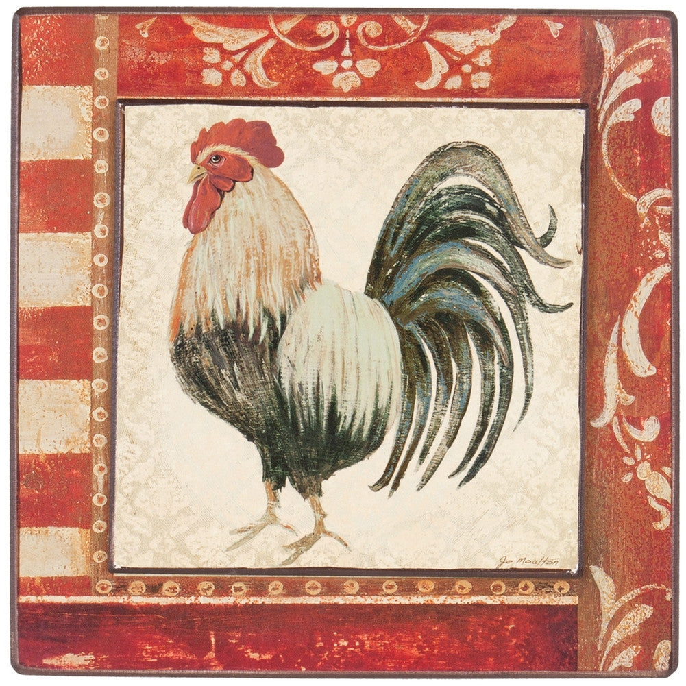 Rooster Body Square Wall Plaque Plaques AnimalWorld