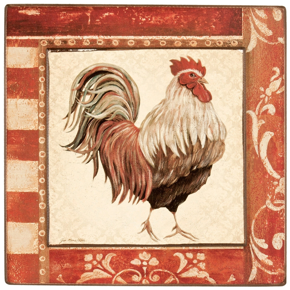 Rooster Body Square Wall Plaque Plaques AnimalWorld