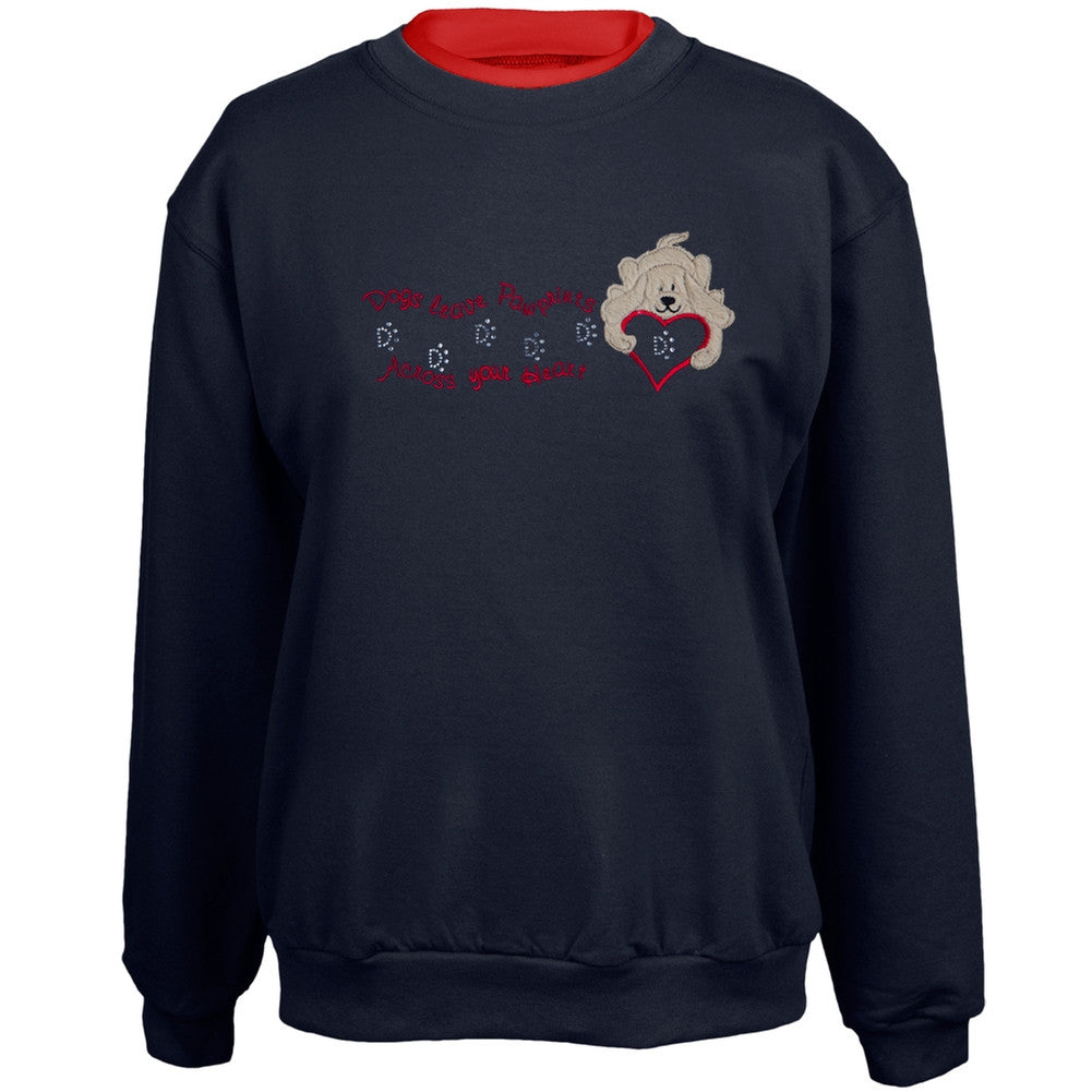 Dogs Leave Prints Women's Sweatshirt Sweatshirts Animalworld