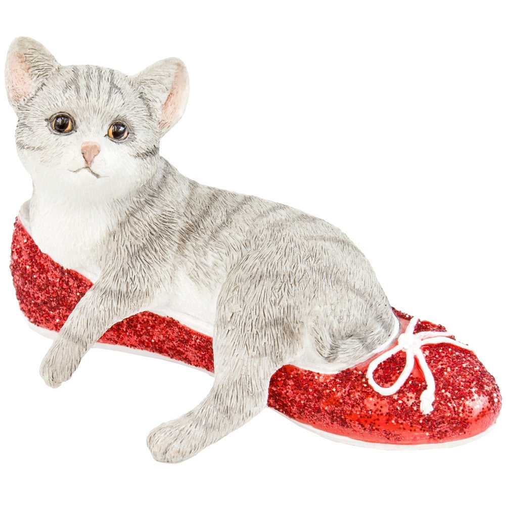 Kitten Ruby In Red Slipper Figurine Figurines AnimalWorld
