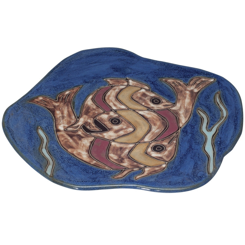 Fish and Seaweed Wave Dinner Plate Plates AnimalWorld