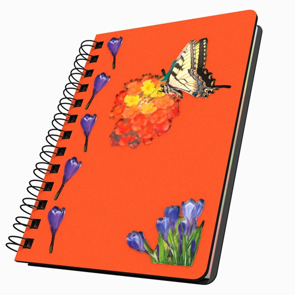 Butterfly & Flowers Medium Acrylic Journal Notebooks/Journals AnimalWorld