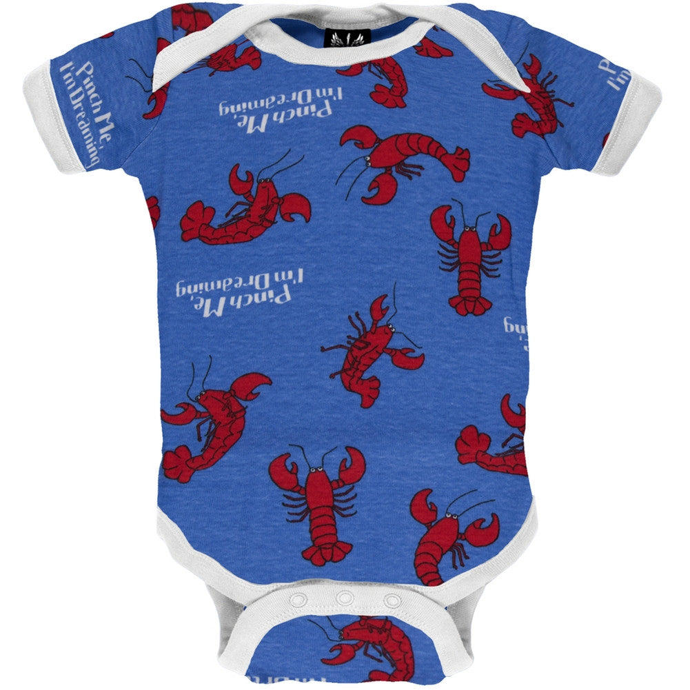 Lobster Pinch Me I'm Dreaming Baby One Piece Baby One Piece Animalworld