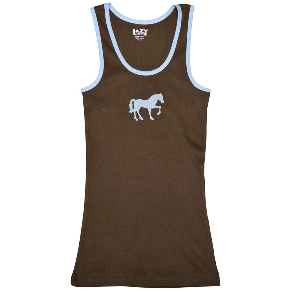 Horse Filly Silhouette Juniors Tank Top Tank Tops Lazy One