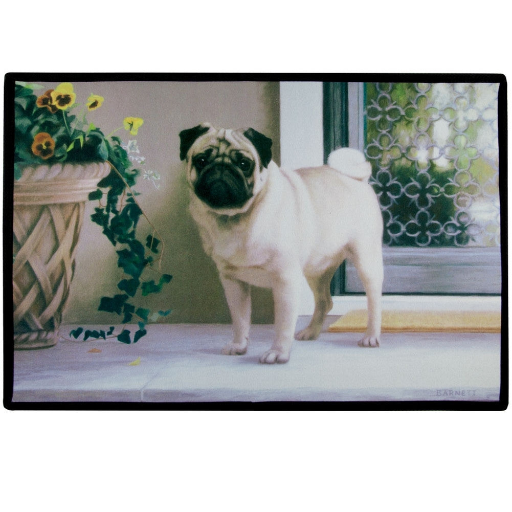 Pug On The Porch Doormat Doormats Animalworld