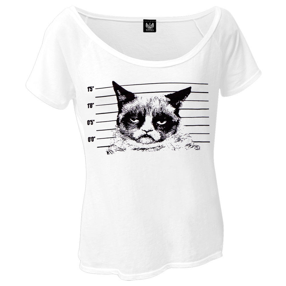 Grumpy Cat - Mug Shot Juniors Dolman T-Shirt T-Shirts Grumpy Cat