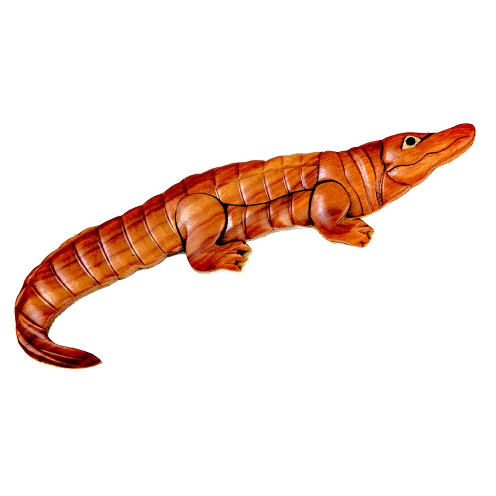 Alligator II Wooden Magnet Refrigerator Magnets Animalworld