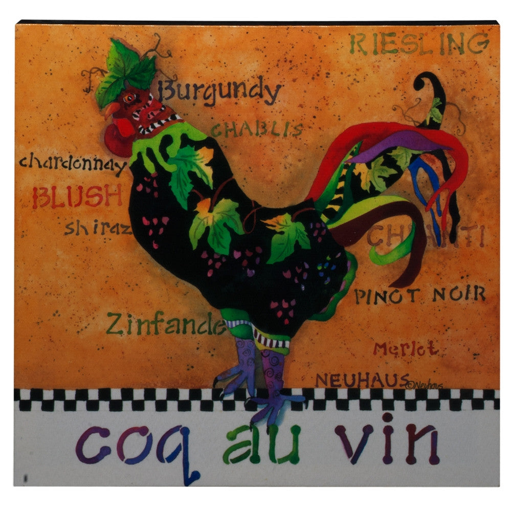Coq Au Vin Canvas Rooster Wall Art Framed Art Westland