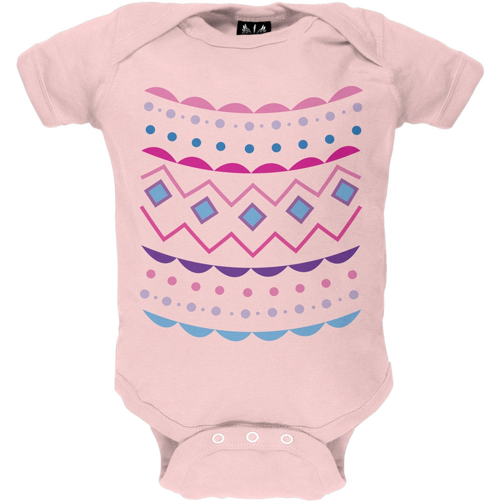 Easter Egg Pink Zig Zag Costume Baby One Piece Baby One Piece Old Glory
