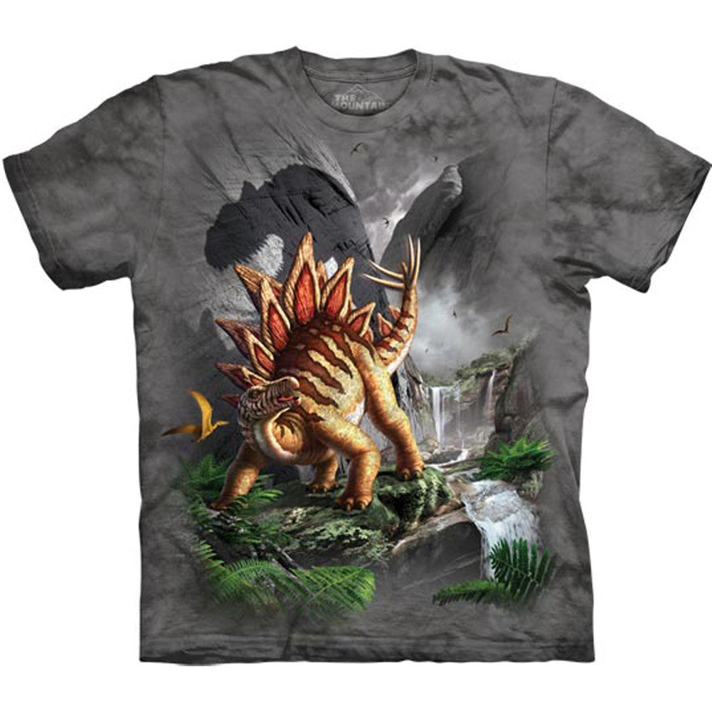 Stegosaurus Against the Wall Kids T-Shirt Youth T-Shirts Animalworld