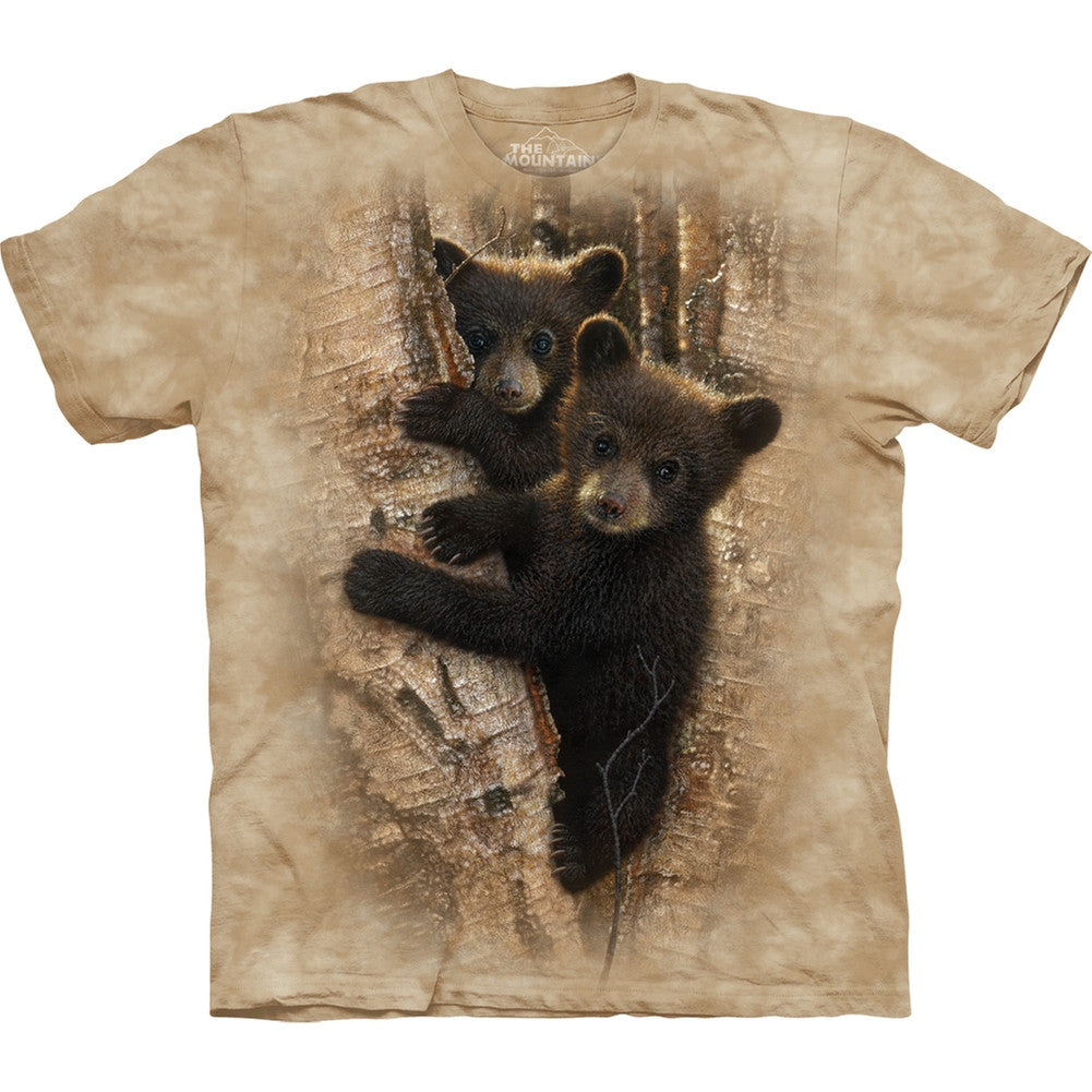Bear Cubs Curious in a Tree Kids T-Shirt Youth T-Shirts Animalworld