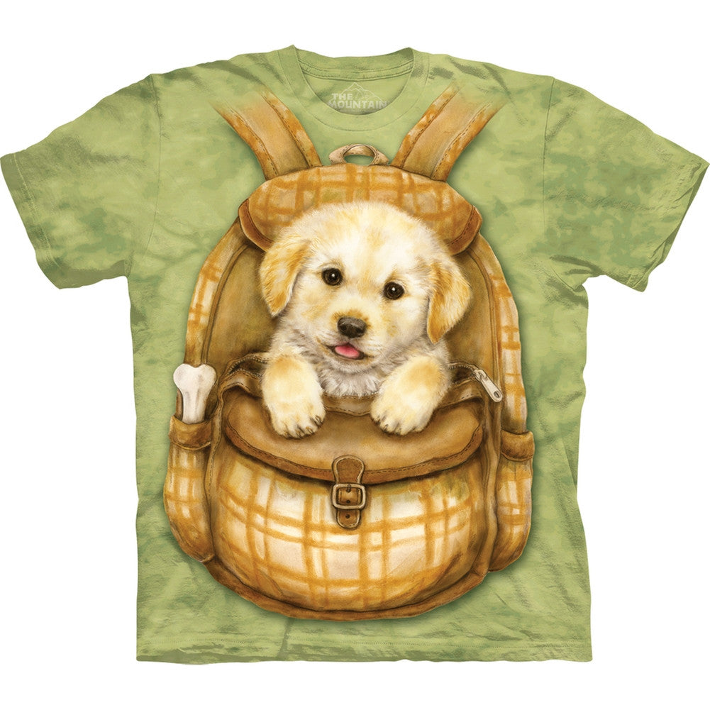 Puppy in Backpack Kids T-Shirt Youth T-Shirts Animalworld