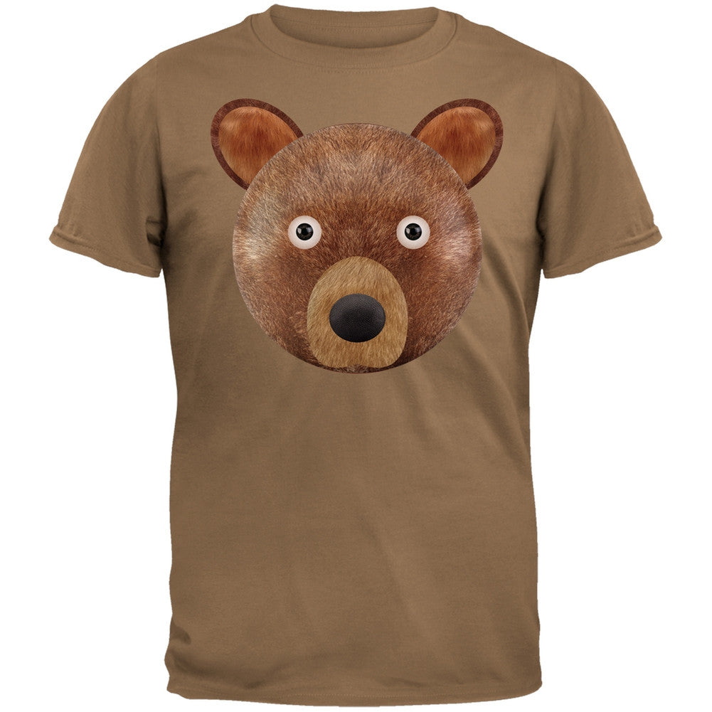 Cute Teddy Bear Head T-Shirt Men's T-Shirts Old Glory