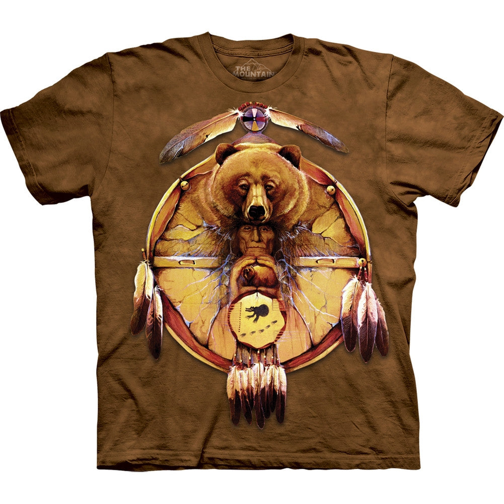 Bear Shield Kids T-Shirt Youth T-Shirts Animalworld KSM Brown