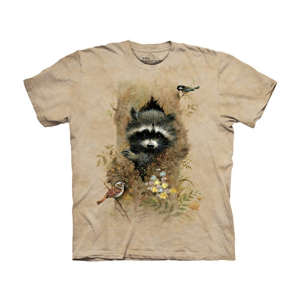 Raccoon Baby in Tree Kids T-Shirt Youth T-Shirts Animalworld
