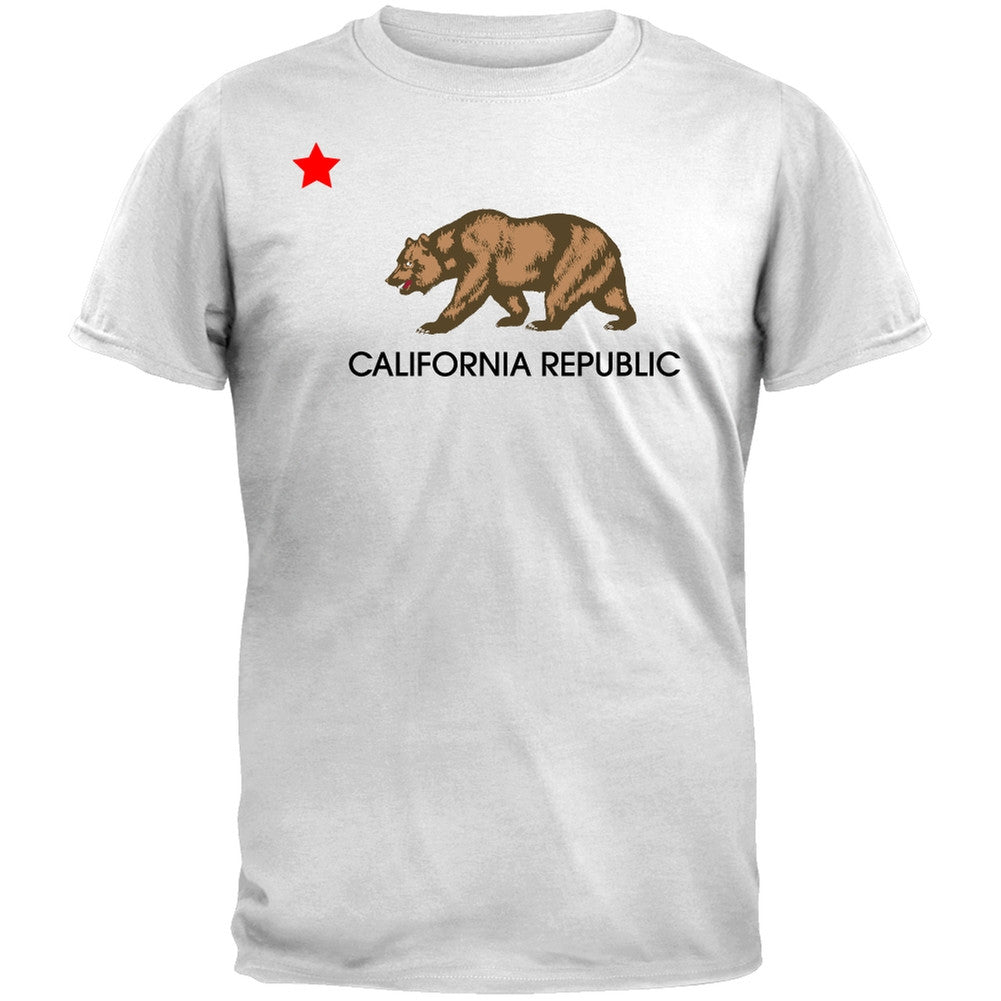 California Republic Bear Black T-Shirt Men's T-Shirts Old Glory