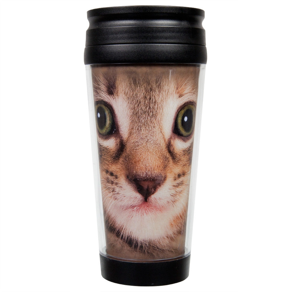 Kitten Face Travel Mug Travel Mugs Animalworld