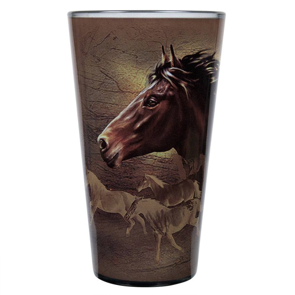 Horse Running Wild Pint Glass Pint Glasses Old Glory