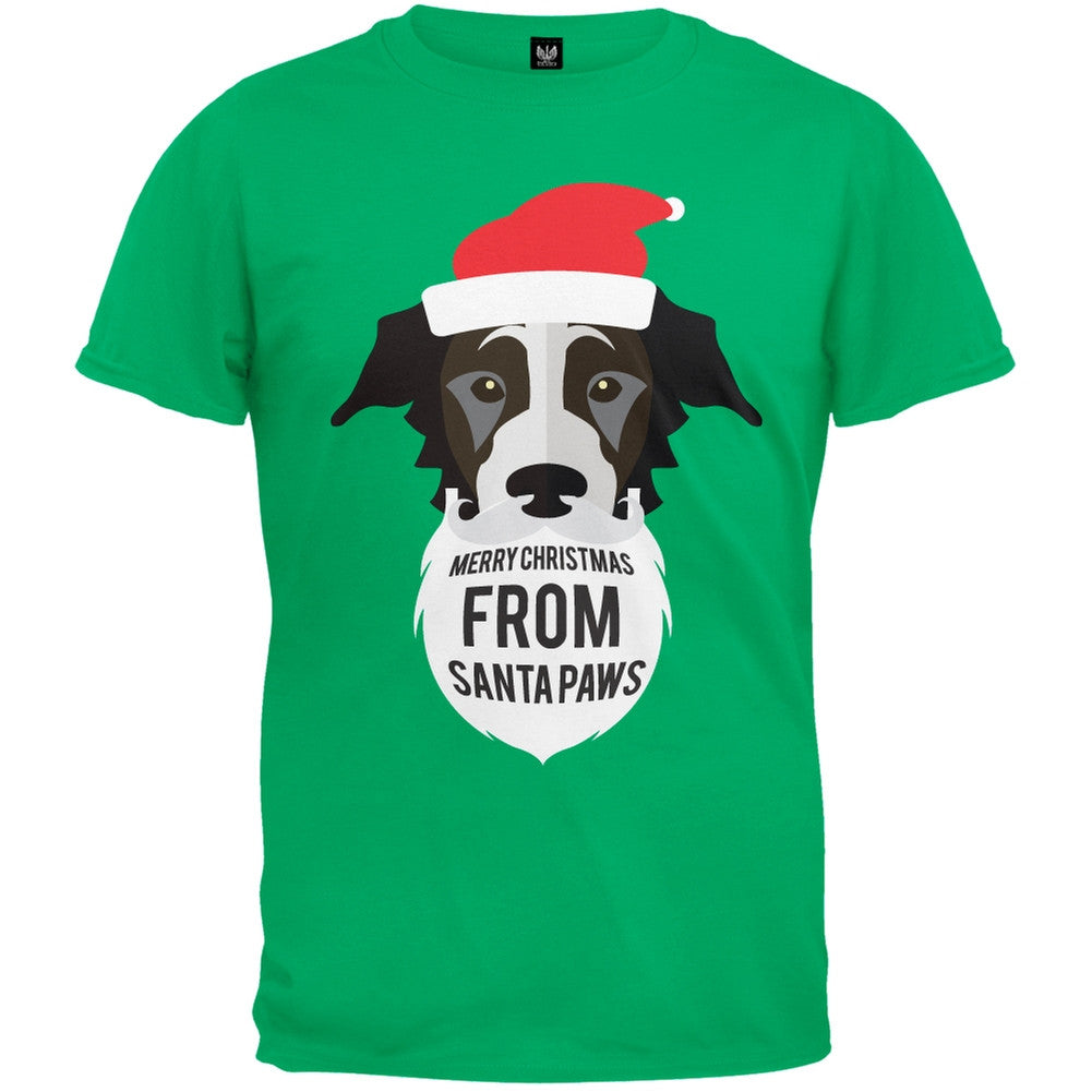 Black Dog Santa Red T-Shirt Men's T-Shirts Old Glory