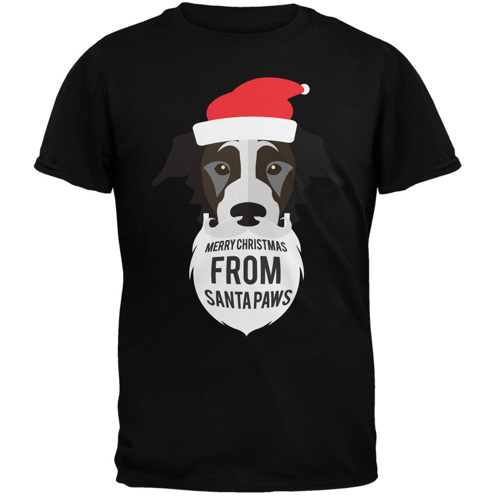 Black Dog Santa Youth Black T-Shirt Youth T-Shirts Old Glory