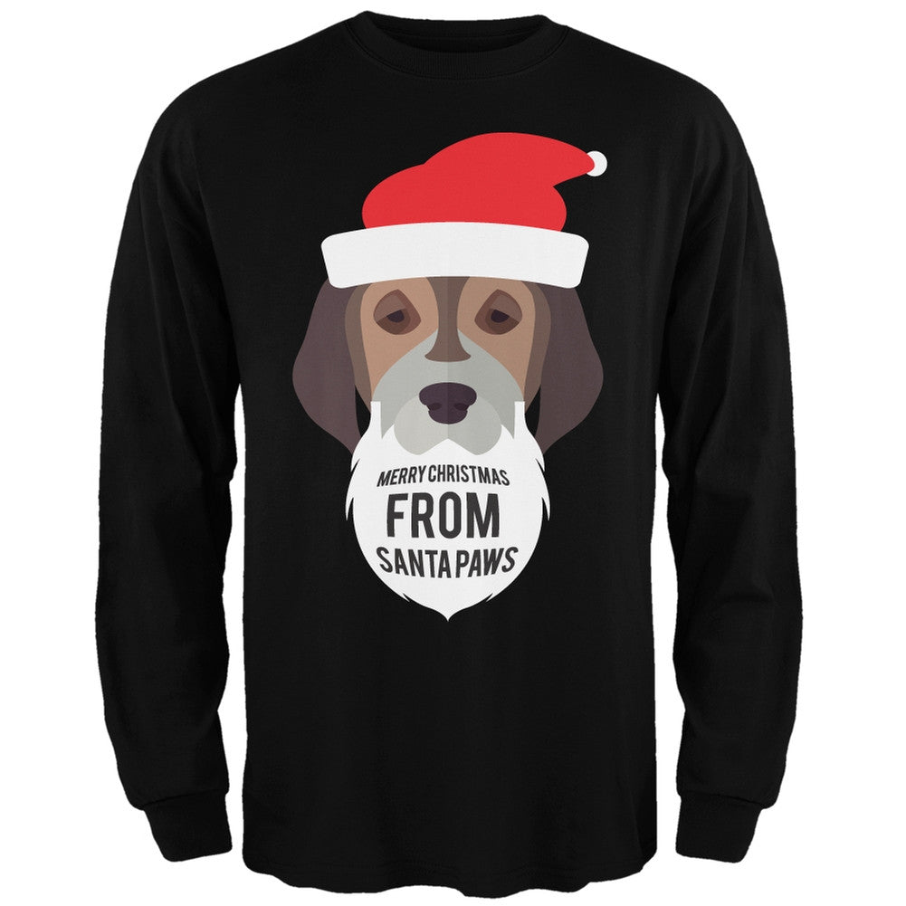 Droopy Dog Santa Ugly Christmas Sweater Black Long Sleeve T-Shirt Men's Long Sleeves Old Glory