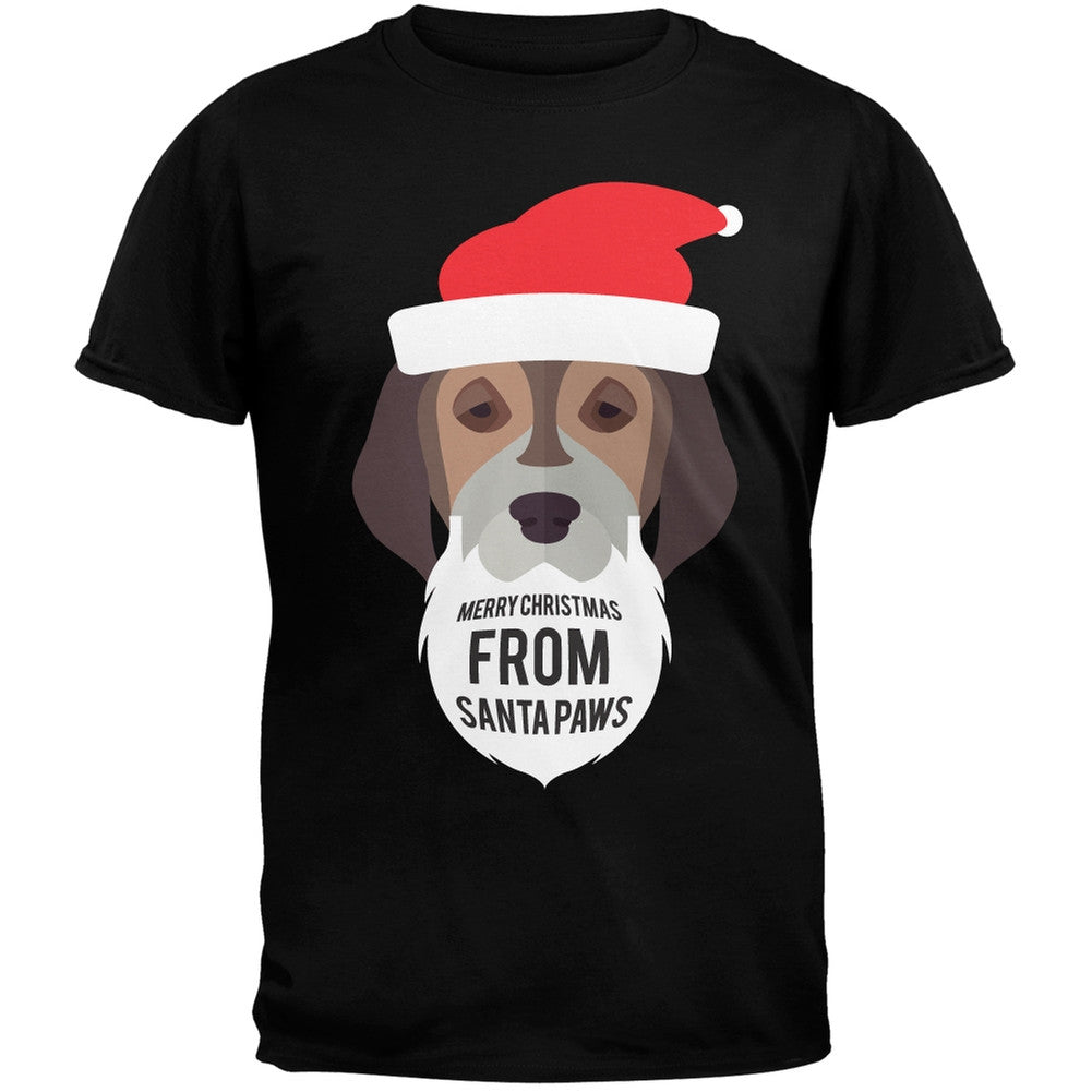 Droopy Dog Santa Ugly Christmas Sweater Black T-Shirt Men's T-Shirts Old Glory