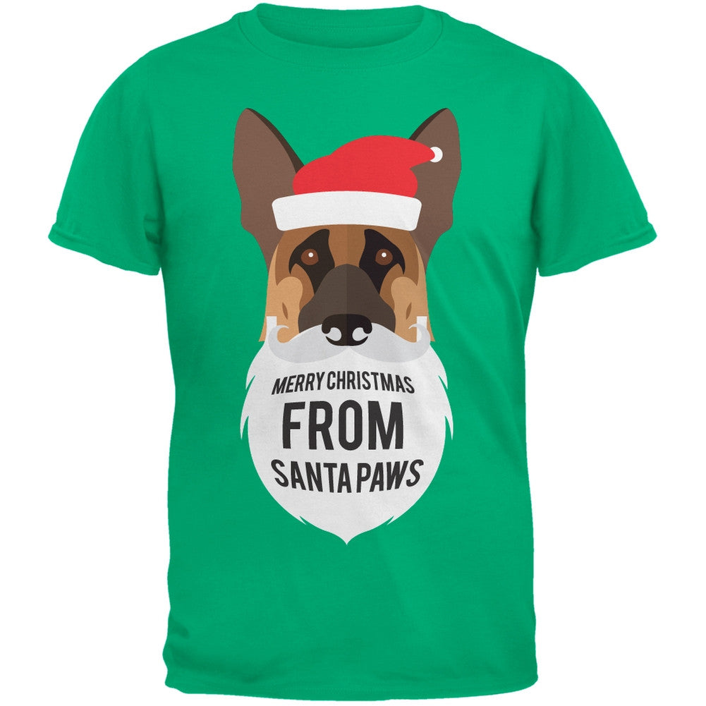 German Shepard Santa Ugly Christmas Sweater Youth Black T-Shirt Youth T-Shirts Old Glory