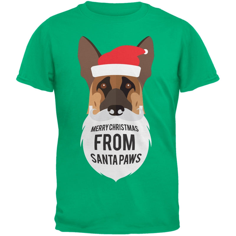 German Shepard Santa Ugly Christmas Sweater Youth Black T-Shirt Youth T-Shirts Old Glory