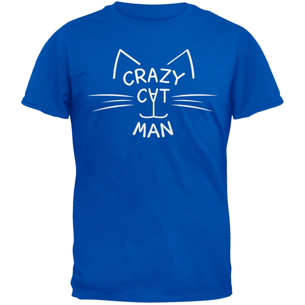 Crazy Cat Man Black T-Shirt Men's T-Shirts Old Glory