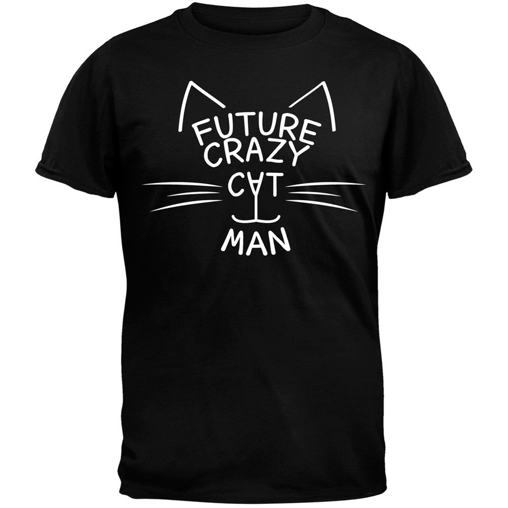 Future Crazy Cat Man Black T-Shirt Men's T-Shirts Old Glory