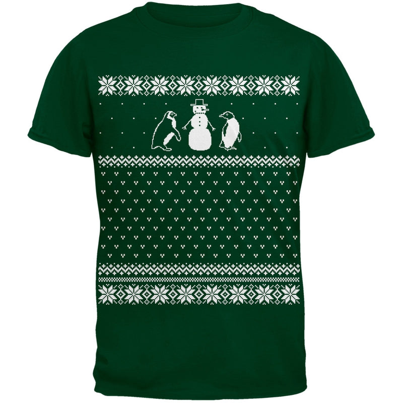 Penguins Ugly Christmas Sweater Red Youth T-Shirt Youth T-Shirts Old Glory