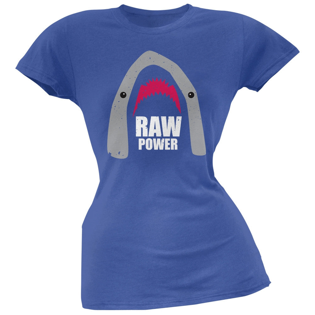 Shark Raw Power Black Juniors Soft T-Shirt Juniors T-Shirts Old Glory