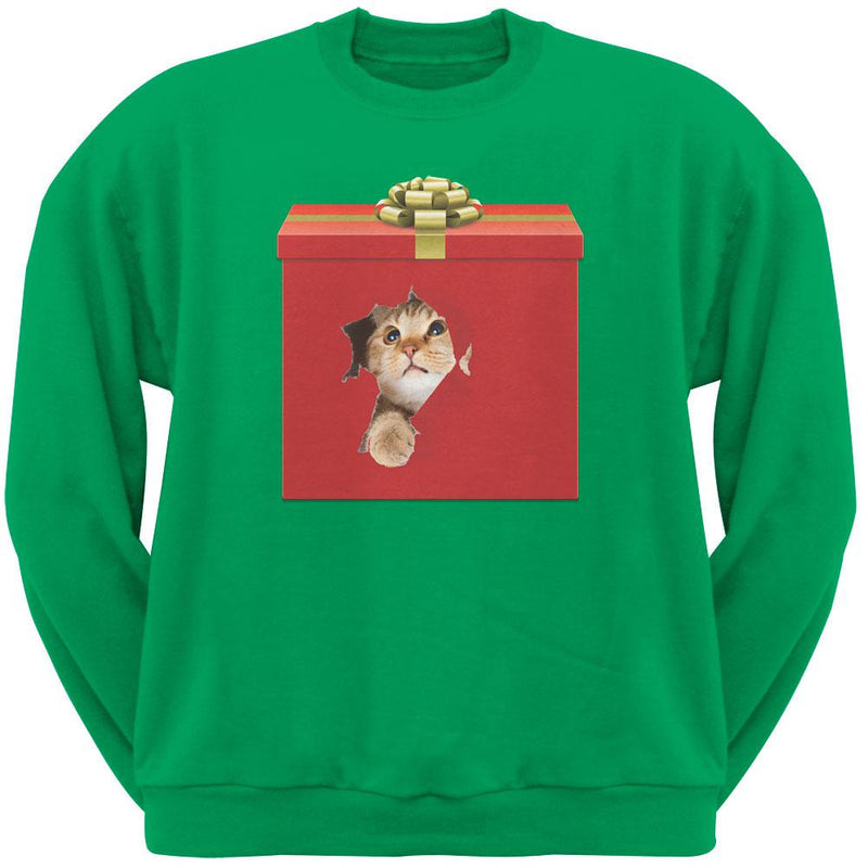 Christmas Present Cat Black Pullover Hoodie Sweatshirts Old Glory