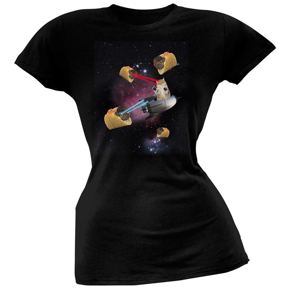 Taco Dog Laserbeams Juniors T-Shirt Juniors T-Shirts Old Glory