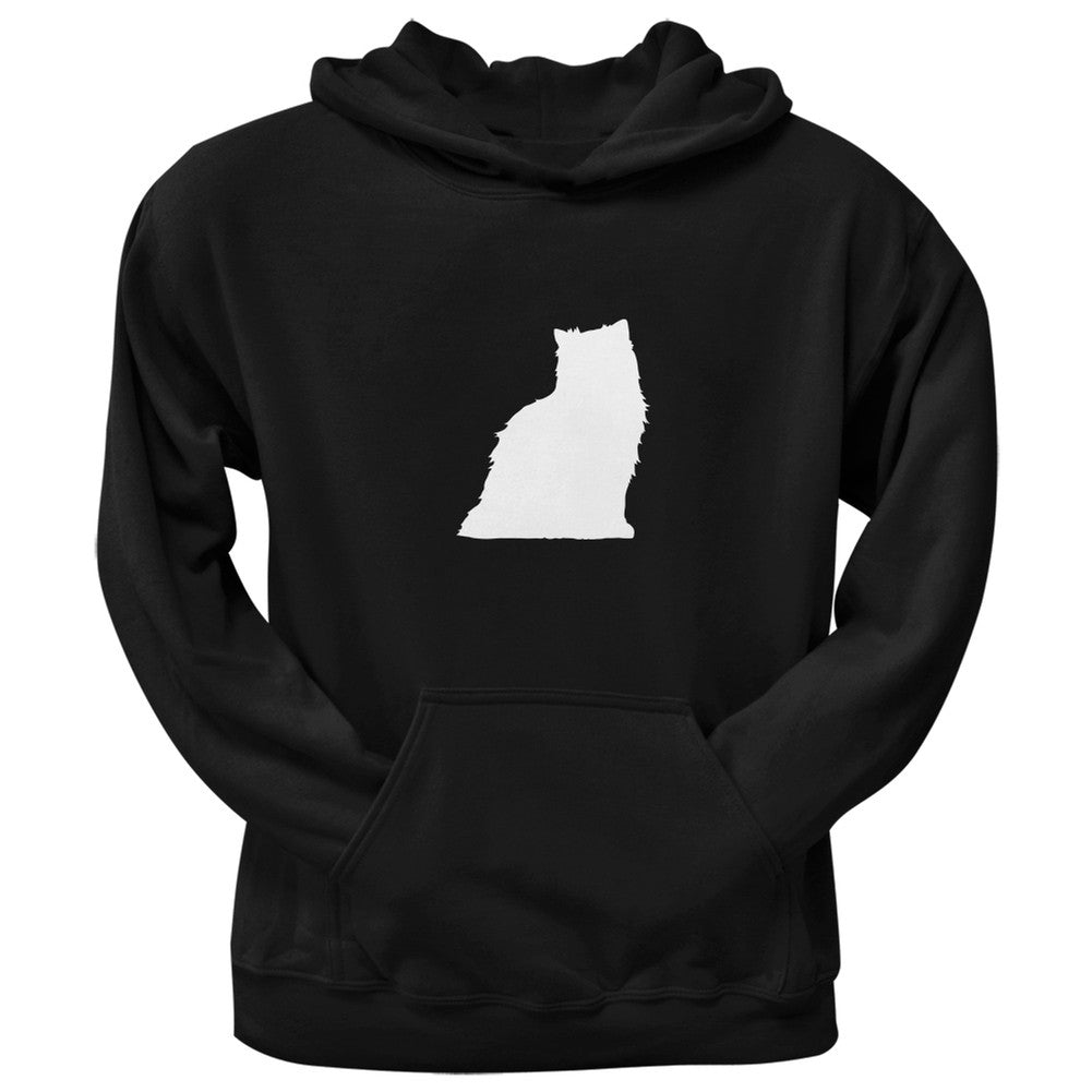Persian Cat Silhouette Black Adult Pullover Hoodie Sweatshirts Old Glory