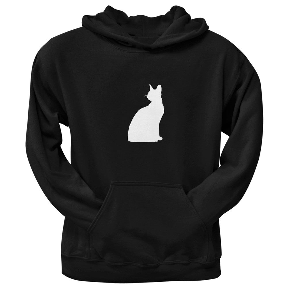 Siamese Cat Silhouette Black Adult Pullover Hoodie Sweatshirts Old Glory