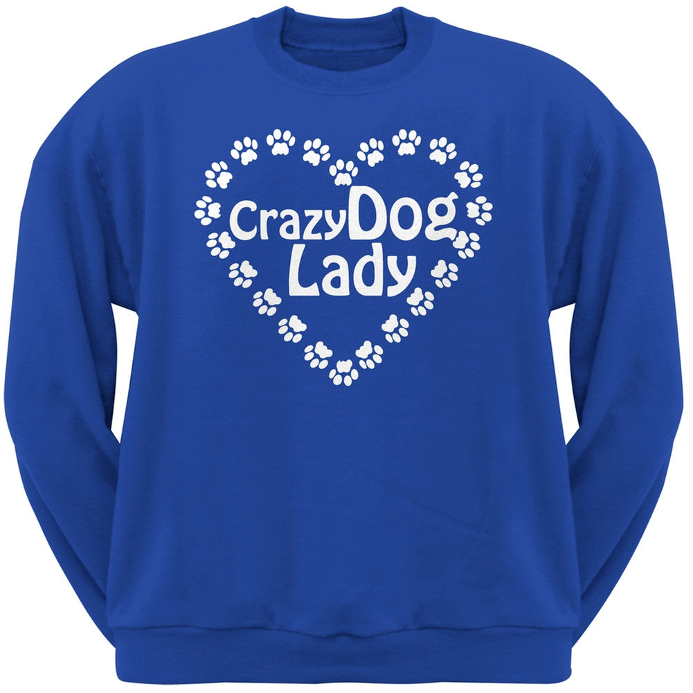 Crazy Dog Lady Paw Heart Black Adult Pullover Hoodie Sweatshirts Old Glory