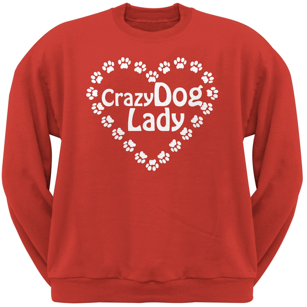 Crazy Dog Lady Paw Heart Black Adult Pullover Hoodie Sweatshirts Old Glory