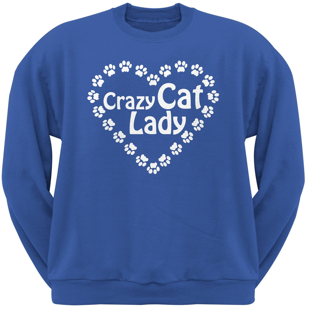 Crazy Cat Lady Paw Heart Black Adult Pullover Hoodie Sweatshirts Old Glory