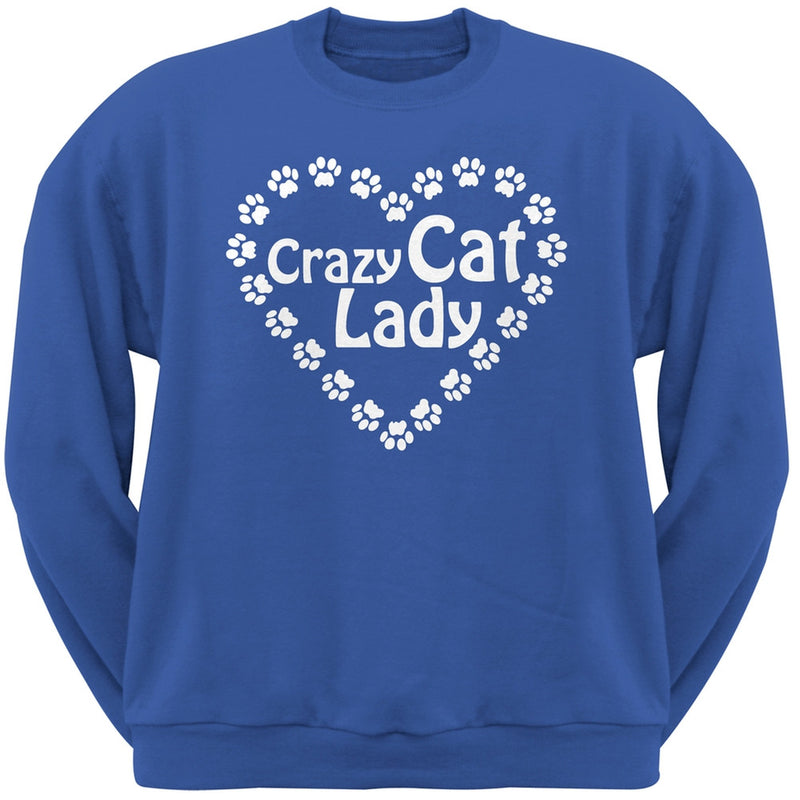 Crazy Cat Lady Paw Heart Black Adult Pullover Hoodie Sweatshirts Old Glory
