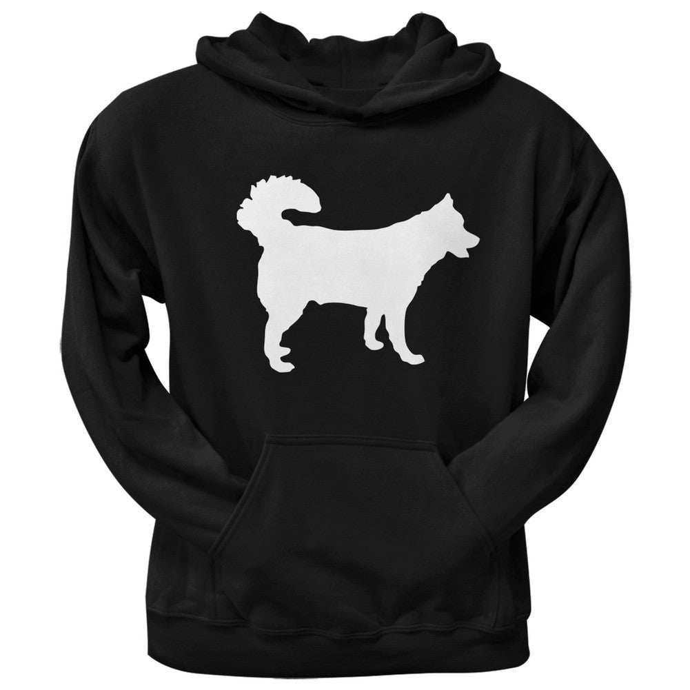 Alaskan Husky Silhouette Black Adult Hoodie Sweatshirts Old Glory