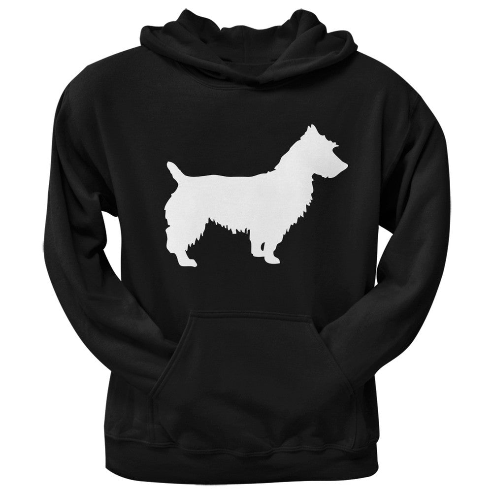 Australian Terrier Silhouette Black Adult Hoodie Sweatshirts Old Glory